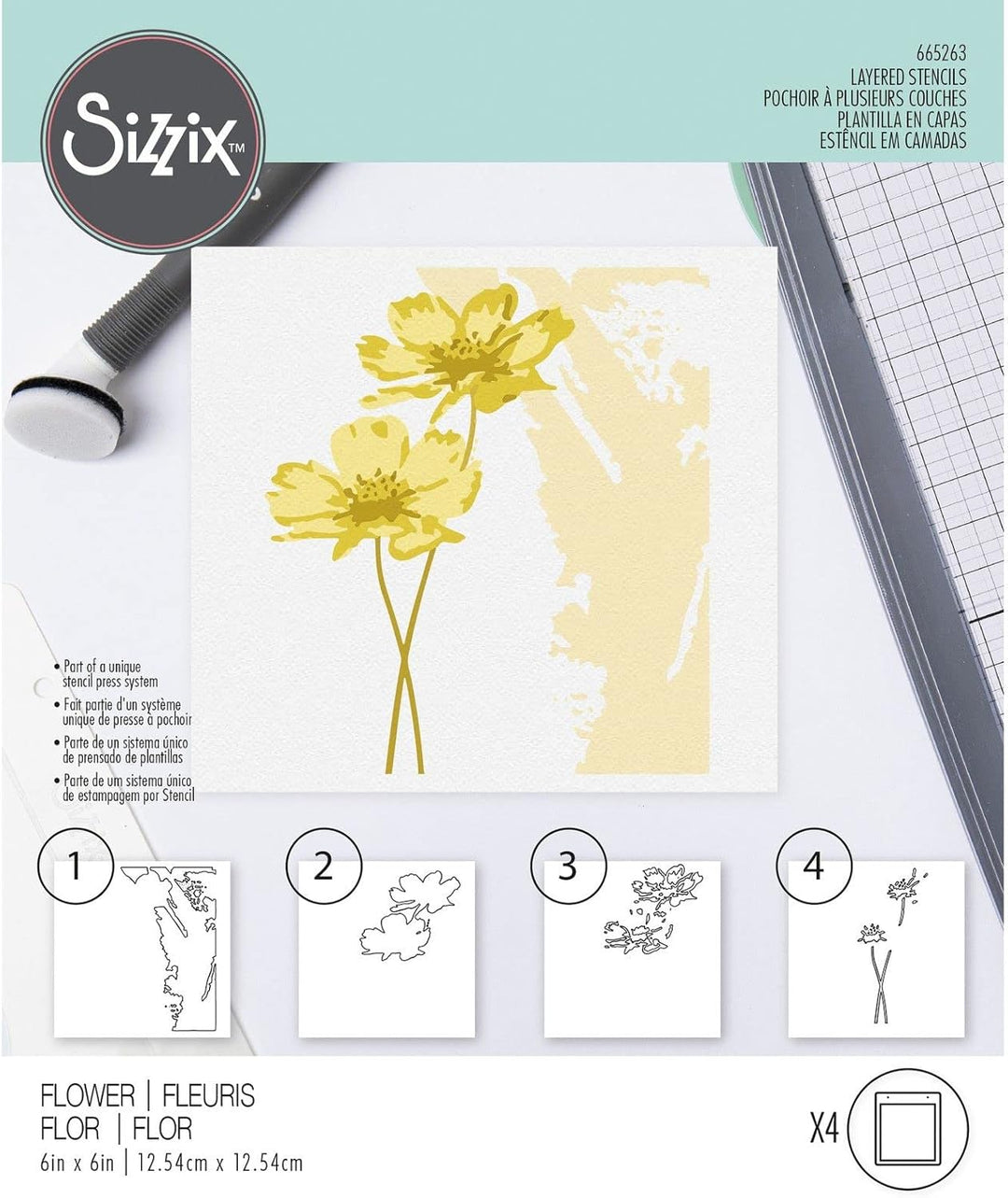 Schablonen 4 Stück - Schmetterling - Kidis Art