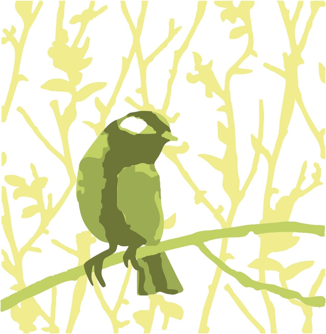 Schablonen 4 Stück - Vogel &amp; Äste - Kidis Art
