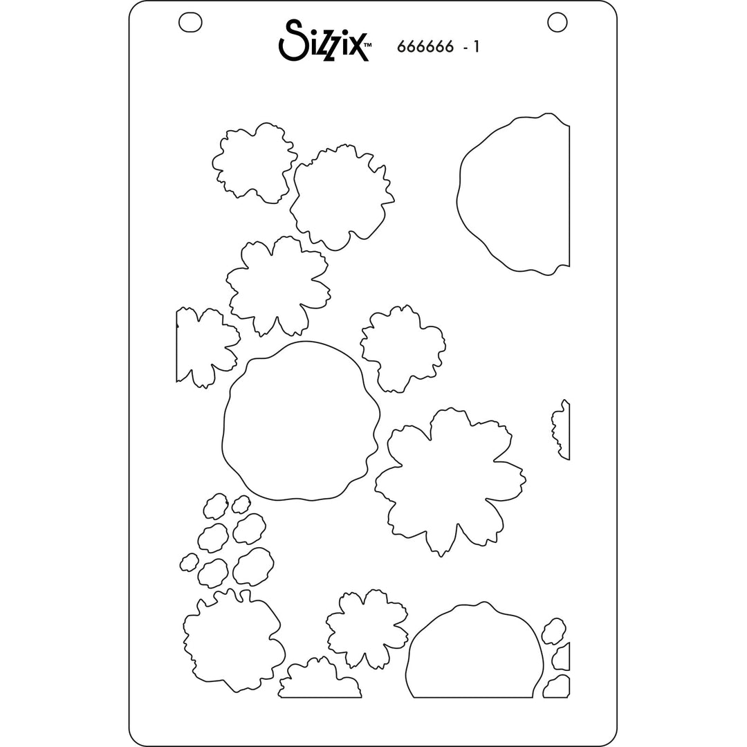 Schablonen 4Stk. - Abstrakte Blumen - Kidis Art