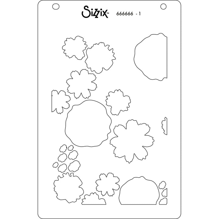 Schablonen 4Stk. - Abstrakte Blumen - Kidis Art