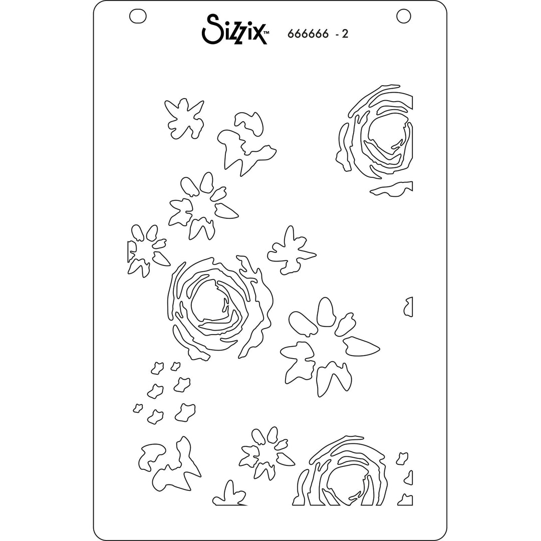 Schablonen 4Stk. - Abstrakte Blumen - Kidis Art