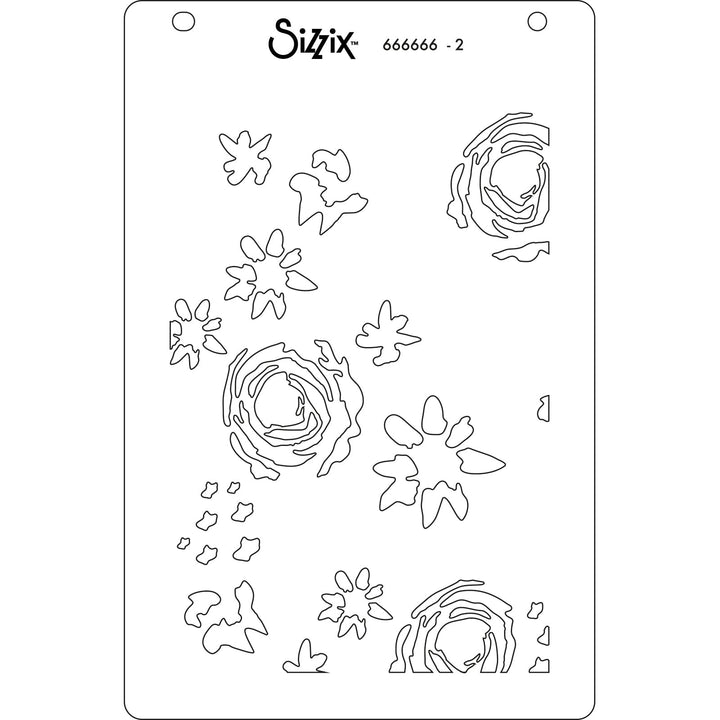 Schablonen 4Stk. - Abstrakte Blumen - Kidis Art