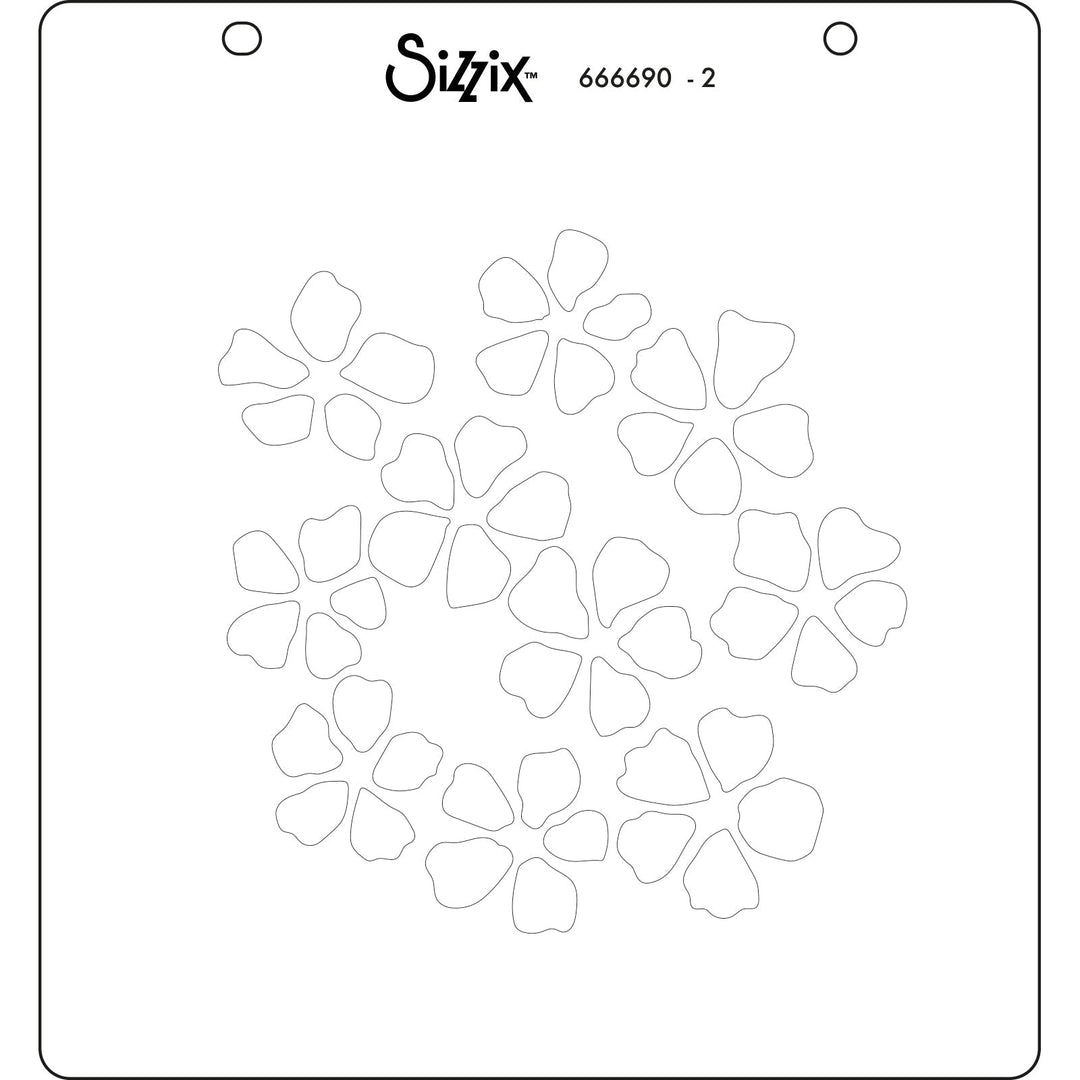 Schablonen 4Stk. - Aquarell Blumen &amp; Gitter von Eileen Hull - Kidis Art