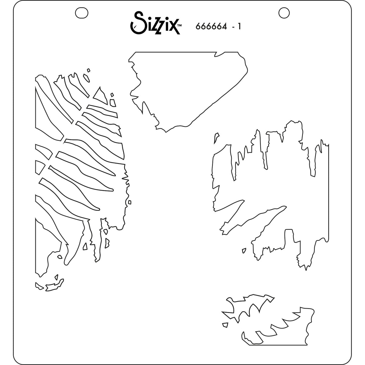 Schablonen 4Stk. - Farn - Kidis Art