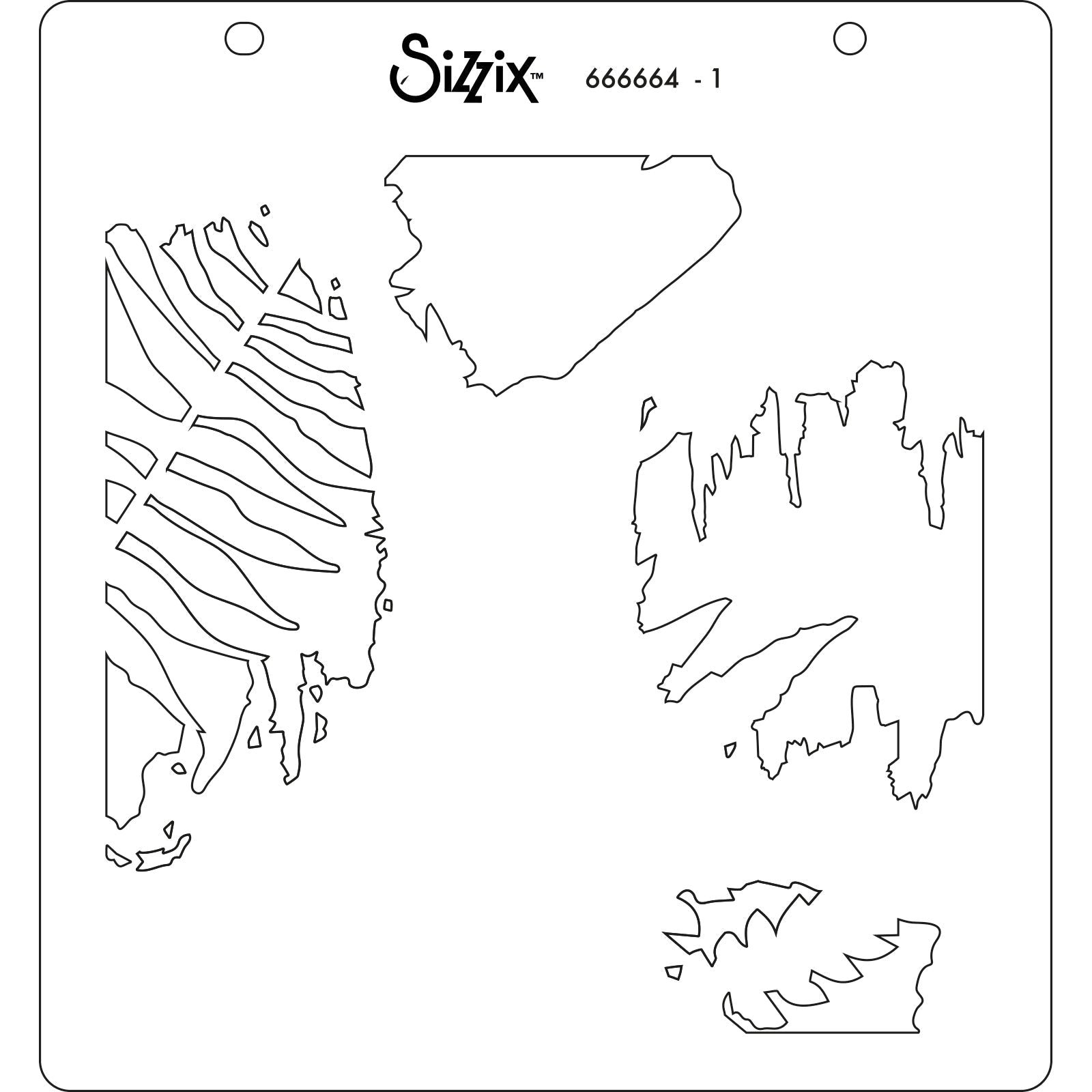 Schablonen 4Stk. - Farn - Kidis Art