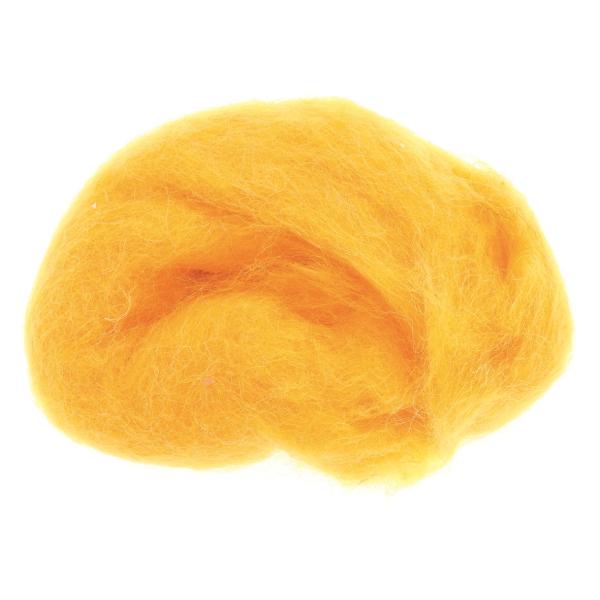 Schafwolle 30g goldgelb - Kidis Art