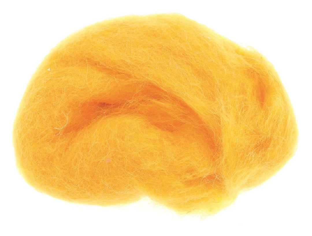 Schafwolle 30g goldgelb - Kidis Art