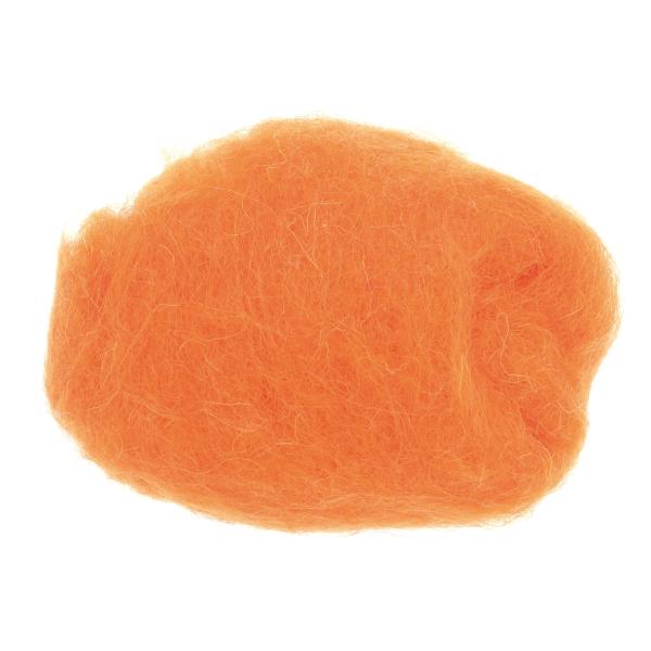 Schafwolle 30g orange 100% Wolle - Kidis Art