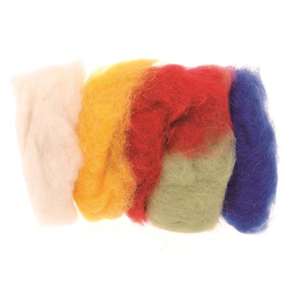 Schafwolle 5x10g mix 100% Wolle - Kidis Art