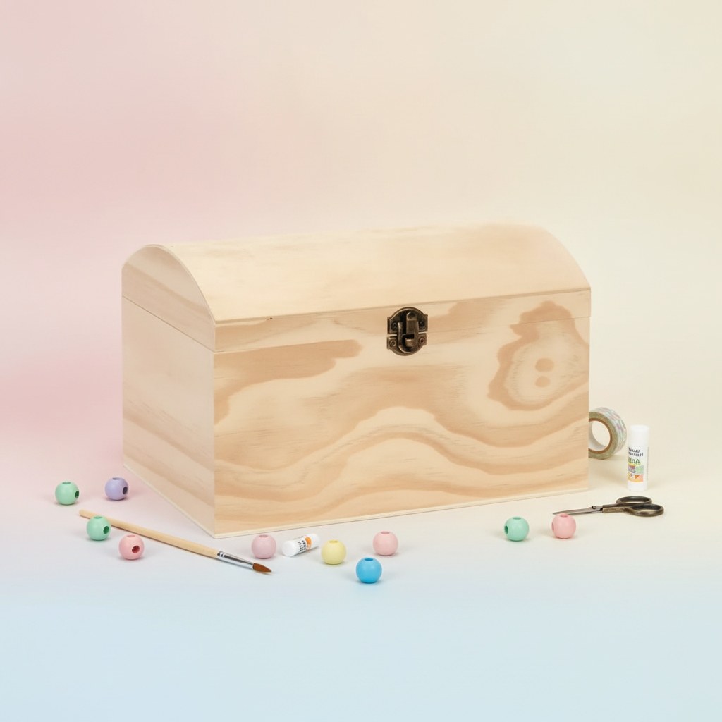 Schatzkiste , Kiefernholz NZ 14x9,5x9,5cm - Kidis Art
