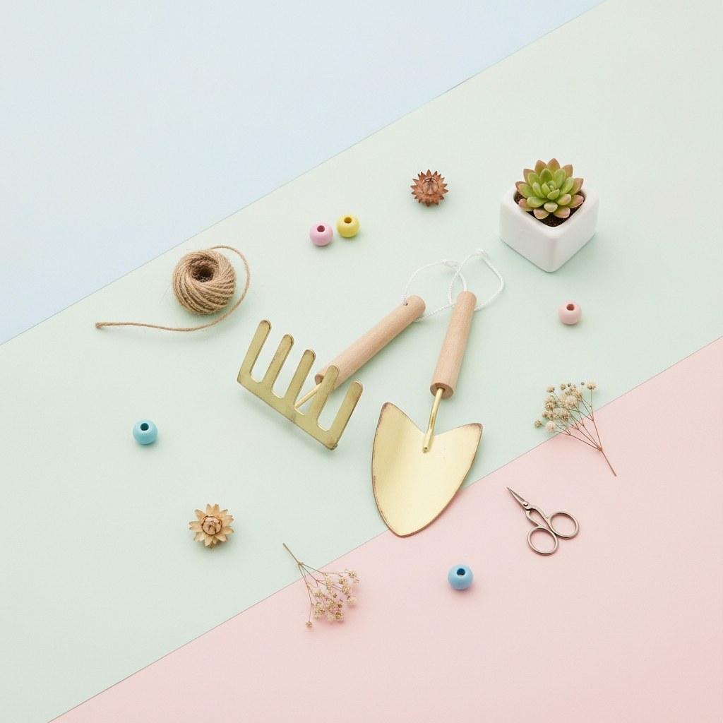 Schaufel+Harke Set, gelb 5x18,5cm + 6x13cm - Kidis Art