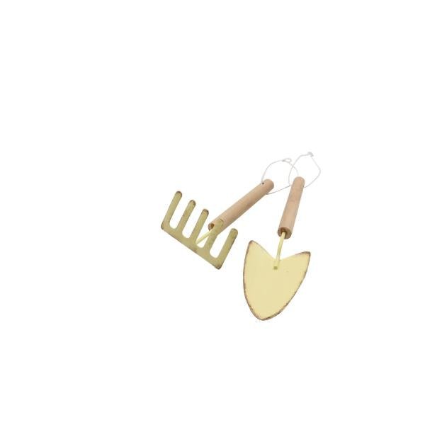 Schaufel+Harke Set, gelb 5x18,5cm + 6x13cm - Kidis Art