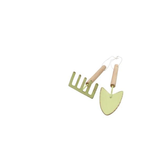Schaufel+Harke Set, grün 5x18,5cm + 6x13cm - Kidis Art