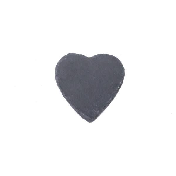Schiefer Untersetzer, Herz 10x10x0,4cm - Kidis Art