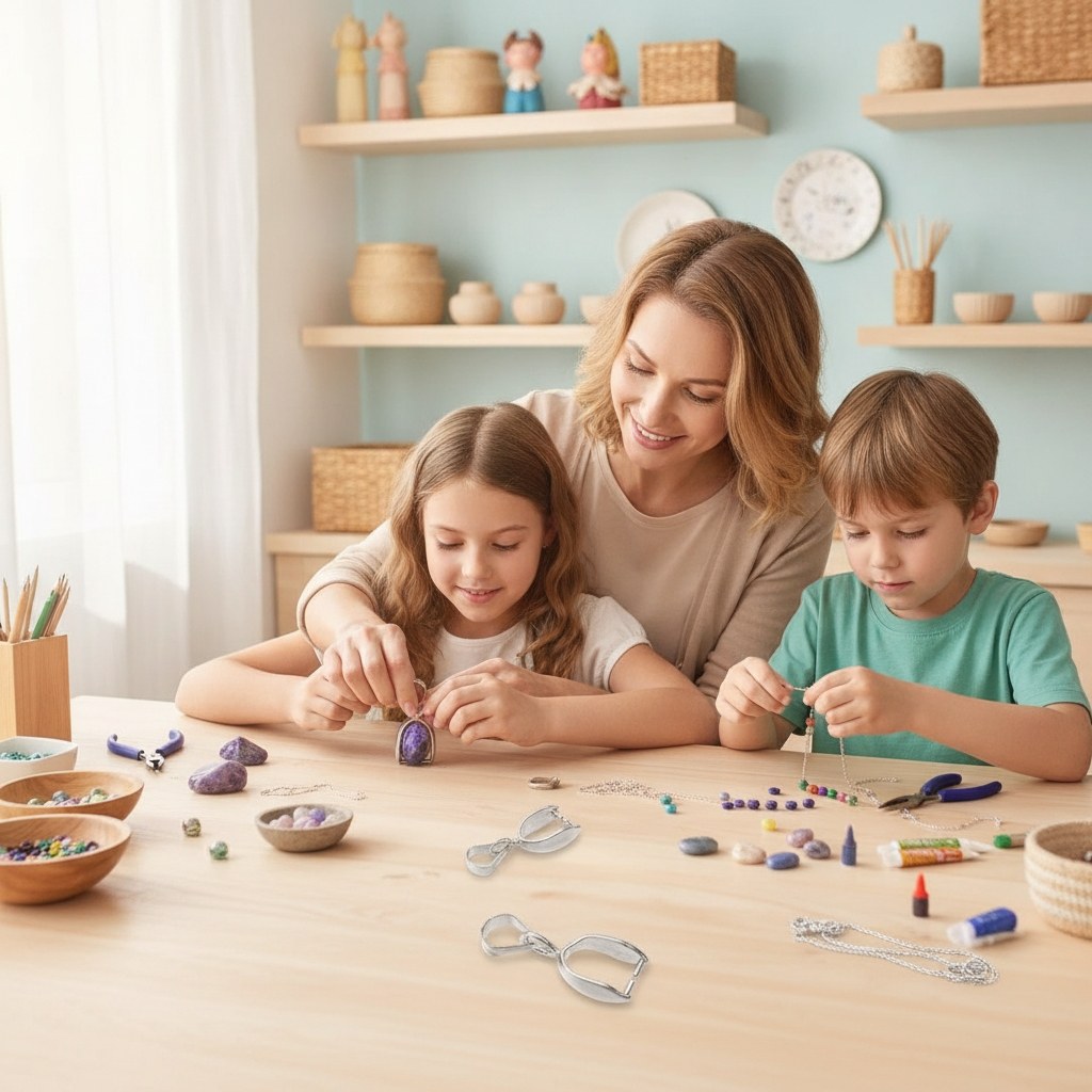 Schlaufenanhänger 1St, silberfarben - Kidis Art