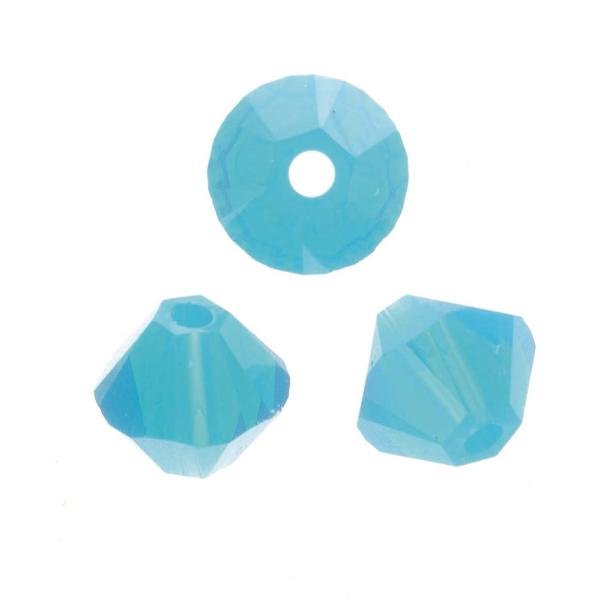 Schliffspitzperle Swarovski 4mm carblue opal 25 Stück - Kidis Art