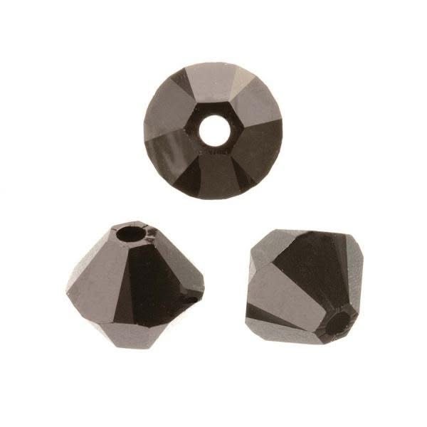 Schliffspitzperle Swarovski 4mm jet 25 Stück - Kidis Art