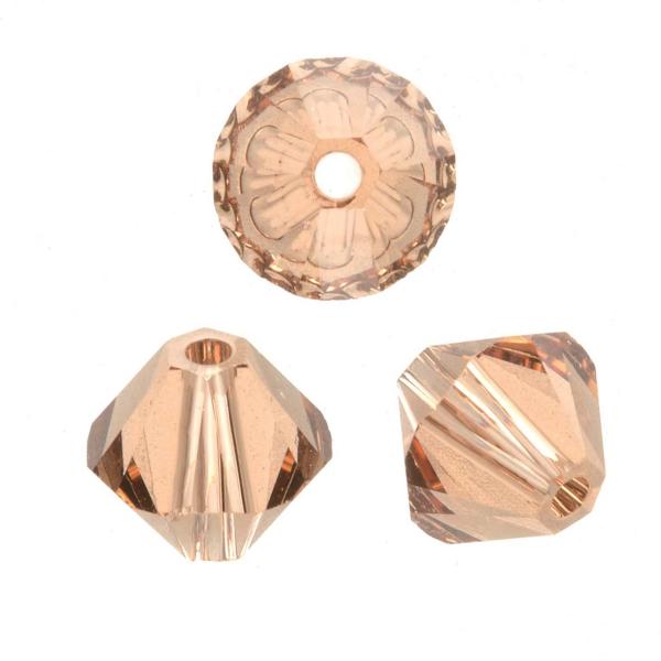 Schliffspitzperle Swarovski 4mm light smoked topaz 25 Stück - Kidis Art