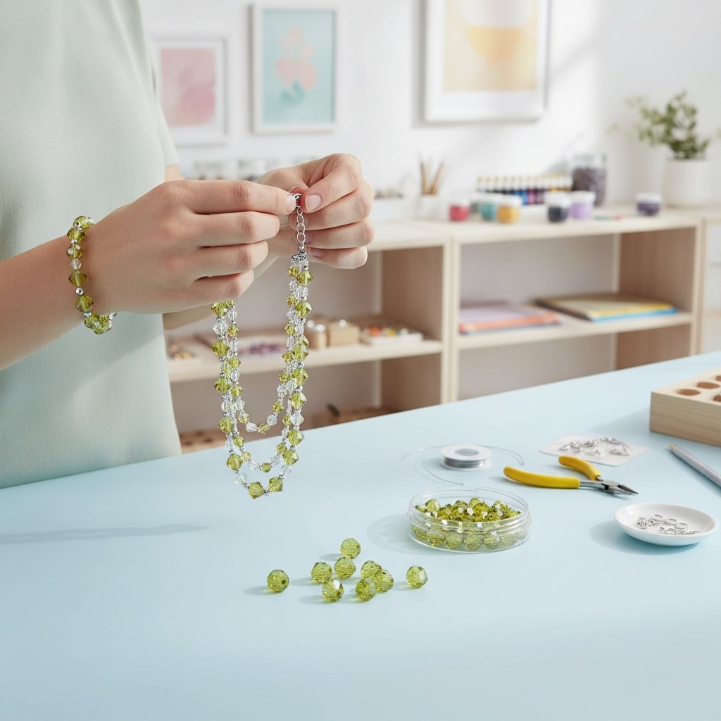 Schliffspitzperle Swarovski 4mm Olivine, 25 Stück - Kidis Art