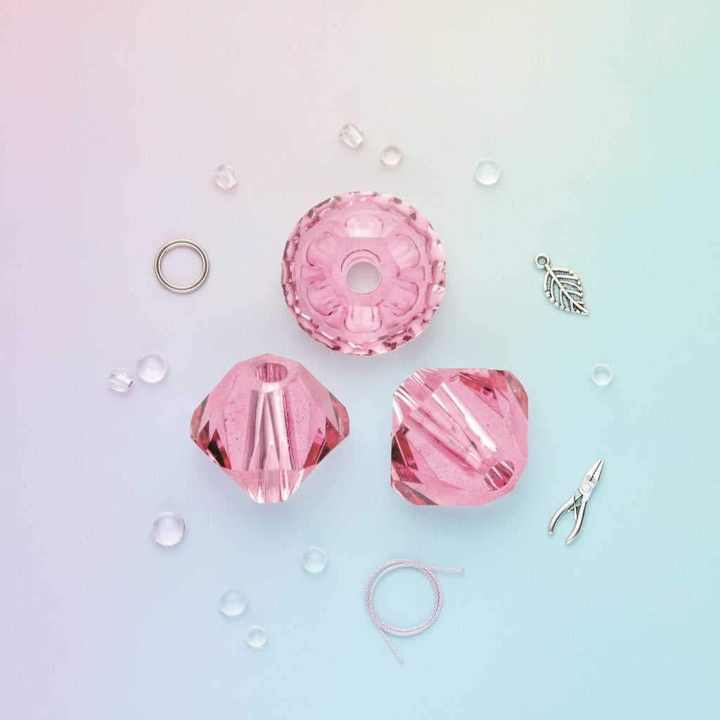 Schliffspitzperle Swarovski 4mm rosé 25 Stück - Kidis Art