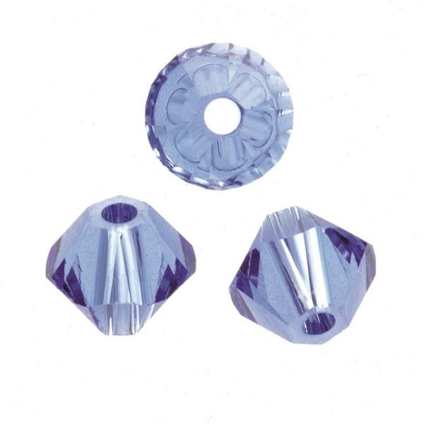 Schliffspitzperle Swarovski 4mm saphire 25 Stück - Kidis Art