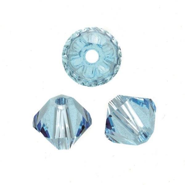 Schliffspitzperle Swarovski 6mm aqua 12 Stück - Kidis Art