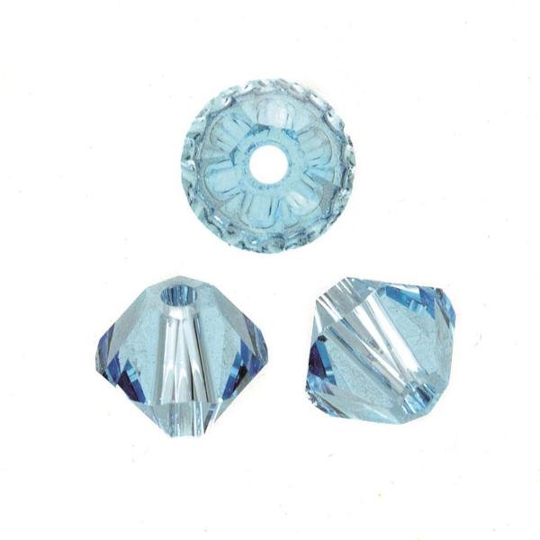 Schliffspitzperle Swarovski 6mm aqua 12 Stück - Kidis Art