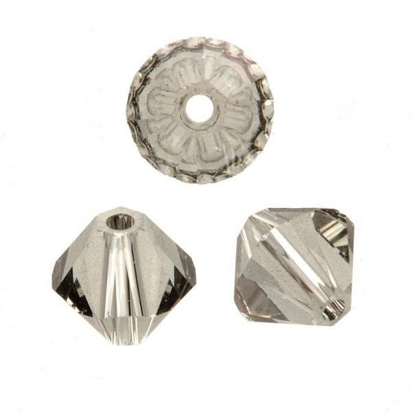 Schliffspitzperle Swarovski 6mm black d 12 Stück - Kidis Art