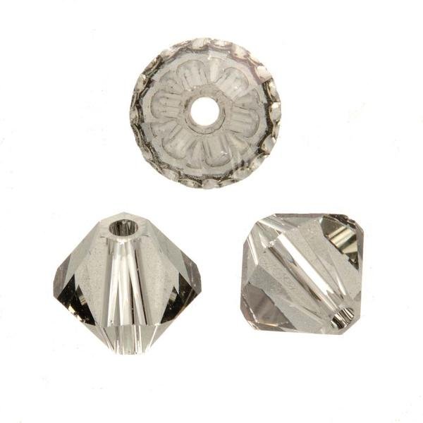 Schliffspitzperle Swarovski 6mm black d 12 Stück - Kidis Art