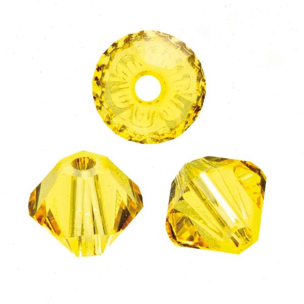 Schliffspitzperle Swarovski 6mm citrine 12 Stück - Kidis Art