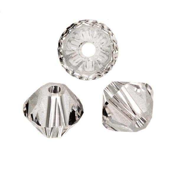 Schliffspitzperle Swarovski 6mm cry Stückal 12 Stück - Kidis Art