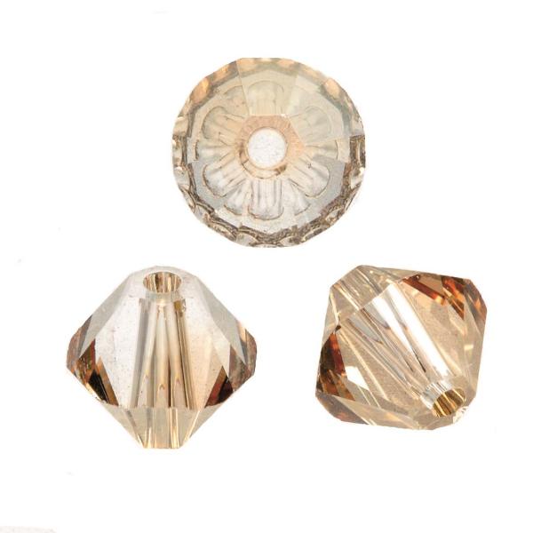 Schliffspitzperle Swarovski 6mm golden shadow 12 Stück - Kidis Art