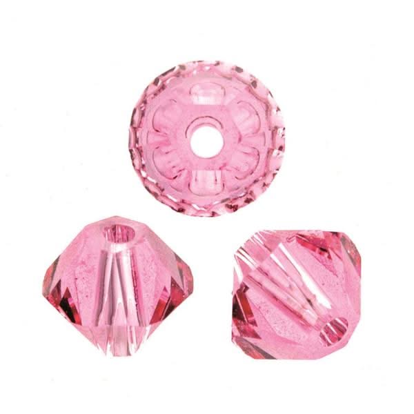 Schliffspitzperle Swarovski 6mm rosé 12 Stück - Kidis Art