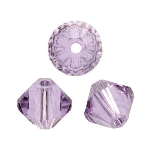 Schliffspitzperle Swarovski 6mm violet 12 Stück - Kidis Art