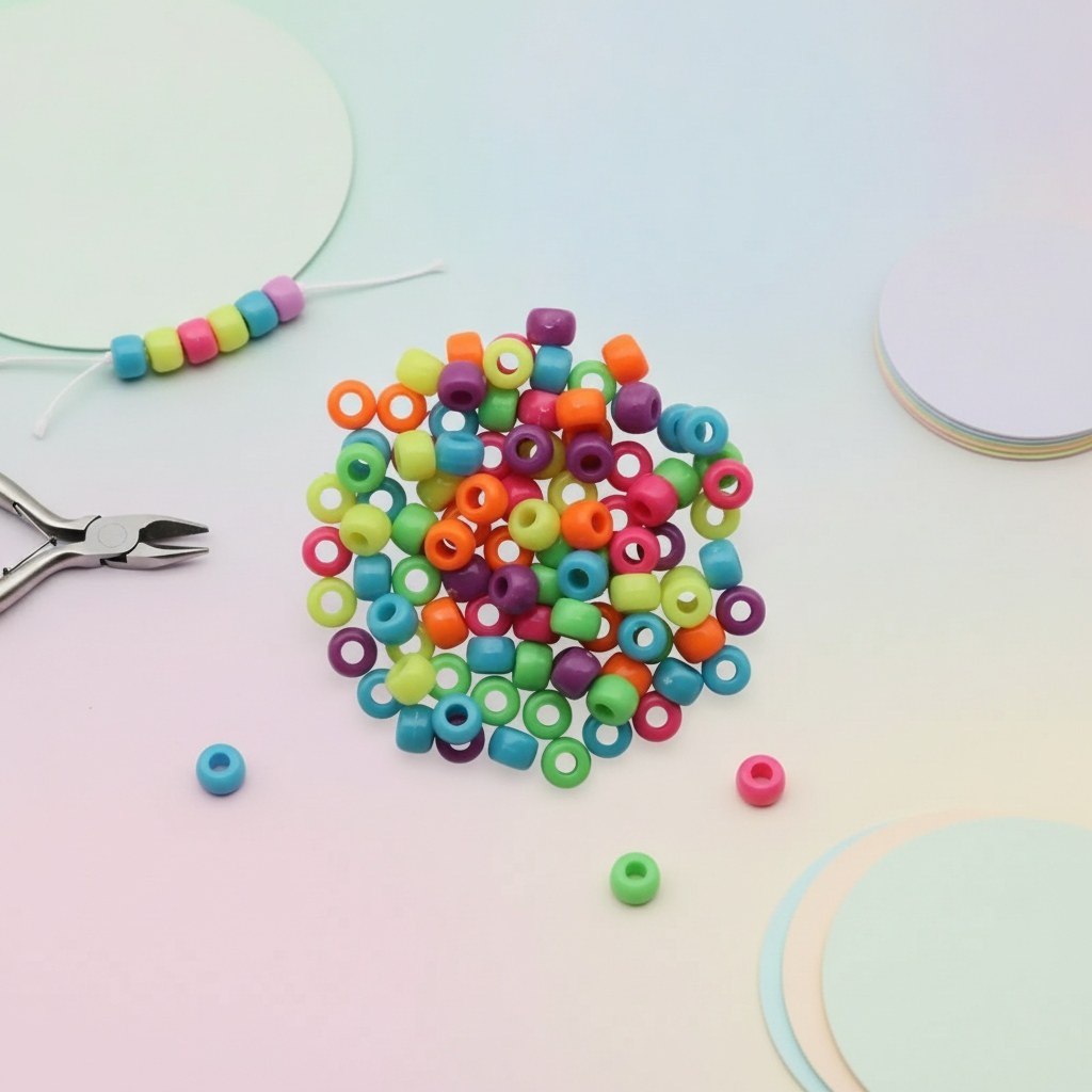 Schmuck-Perlen 6x9mm 25g Neon - Kidis Art