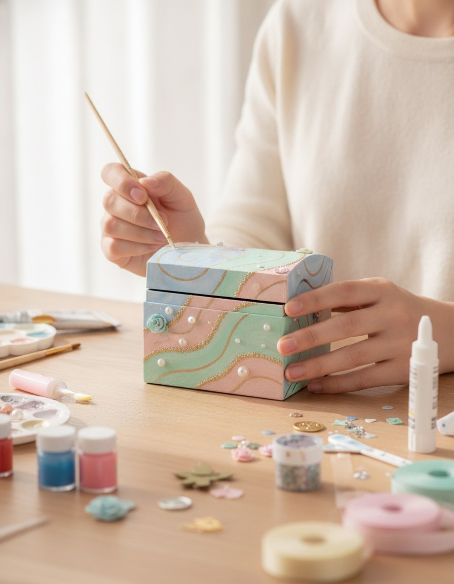 Schmuckbox Pappe 11,5x9x9,5cm - Kidis Art