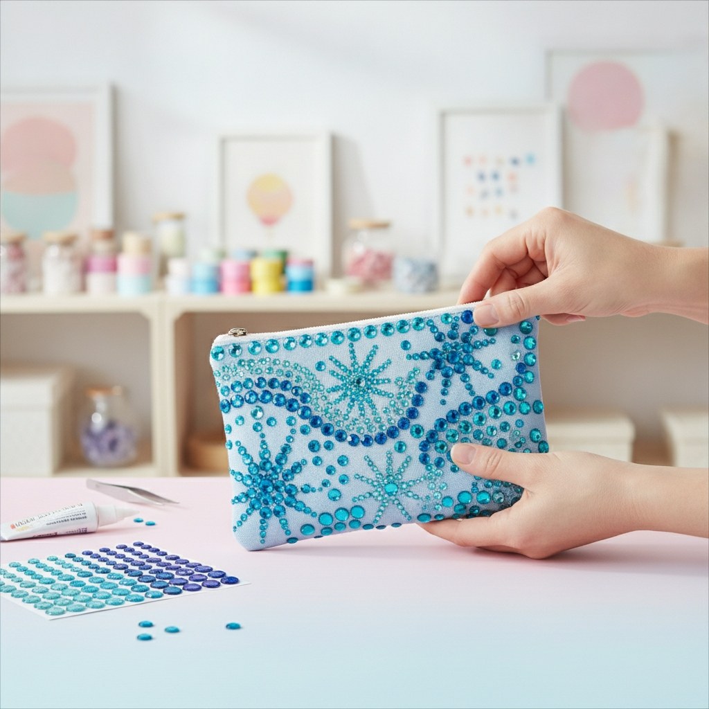 Schmucksteine sparkeling blau, 80Stk selbstklebend - Kidis Art