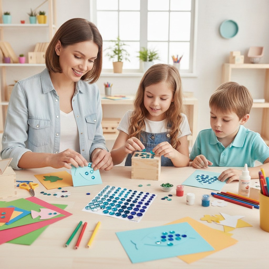 Schmucksteine sparkeling blau, 80Stk selbstklebend - Kidis Art