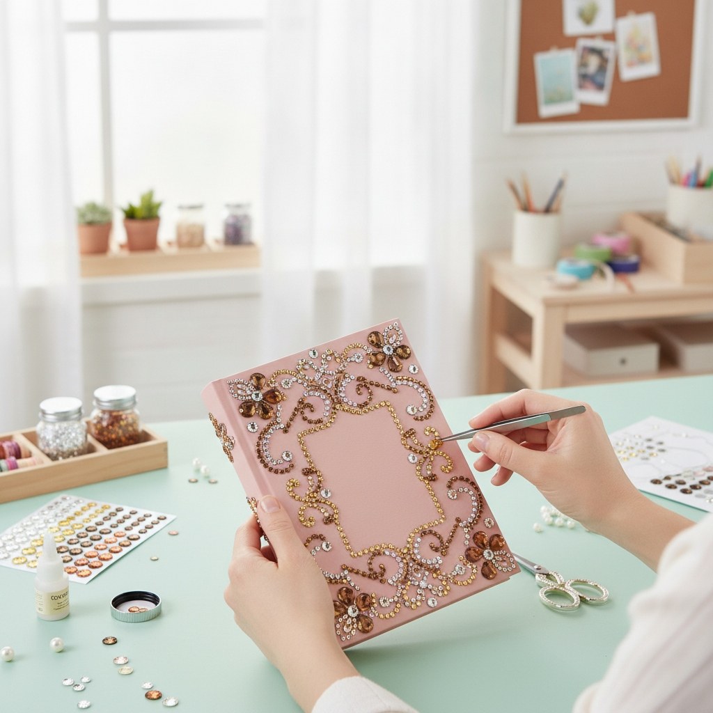 Schmucksteine sparkeling gelb, 80Stk selbstklebend - Kidis Art