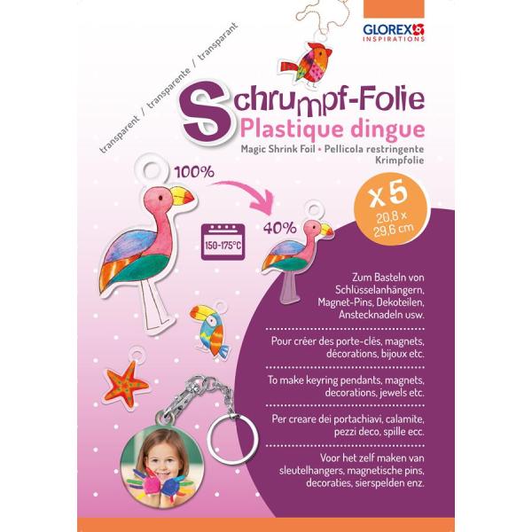 Schrumpffolie A4 5 Bogen weiss - Kidis Art