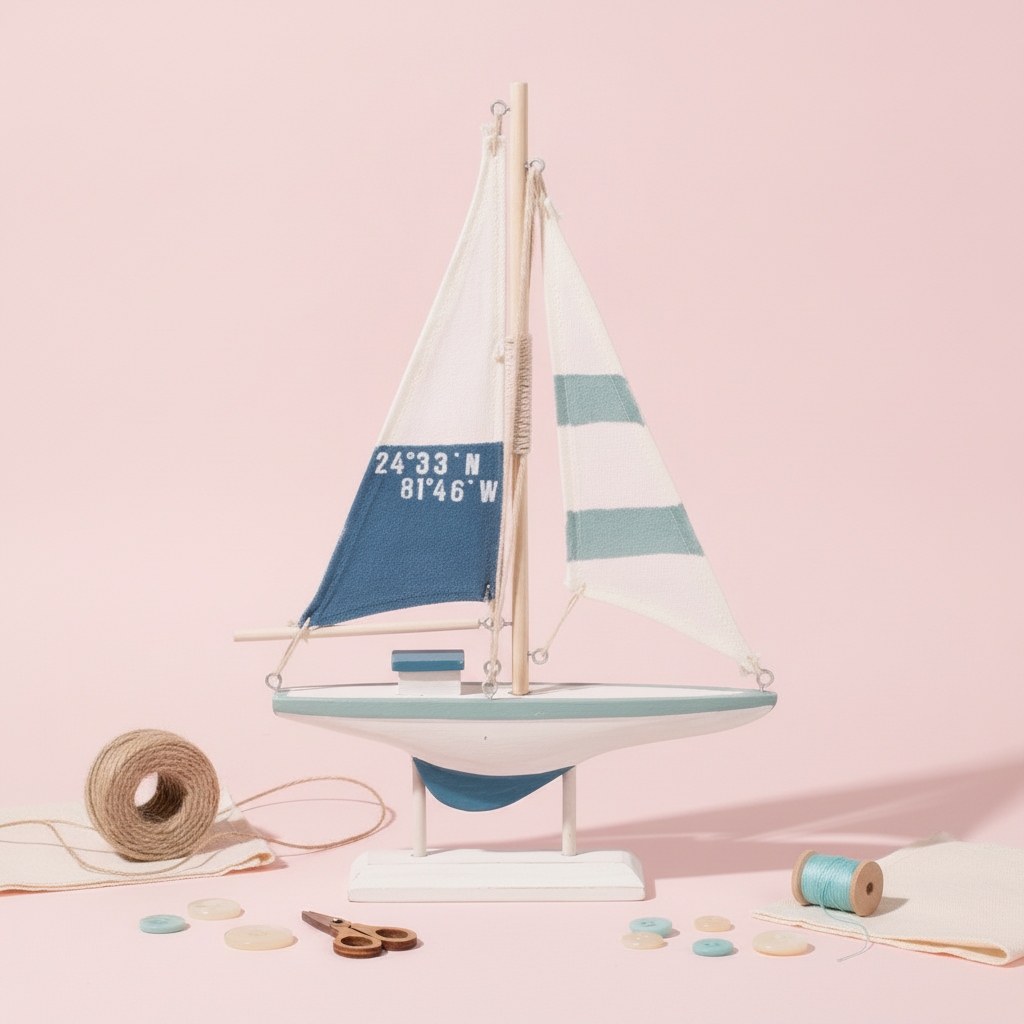 Segelschiff 20x4x30cm Kiefernholz - Kidis Art