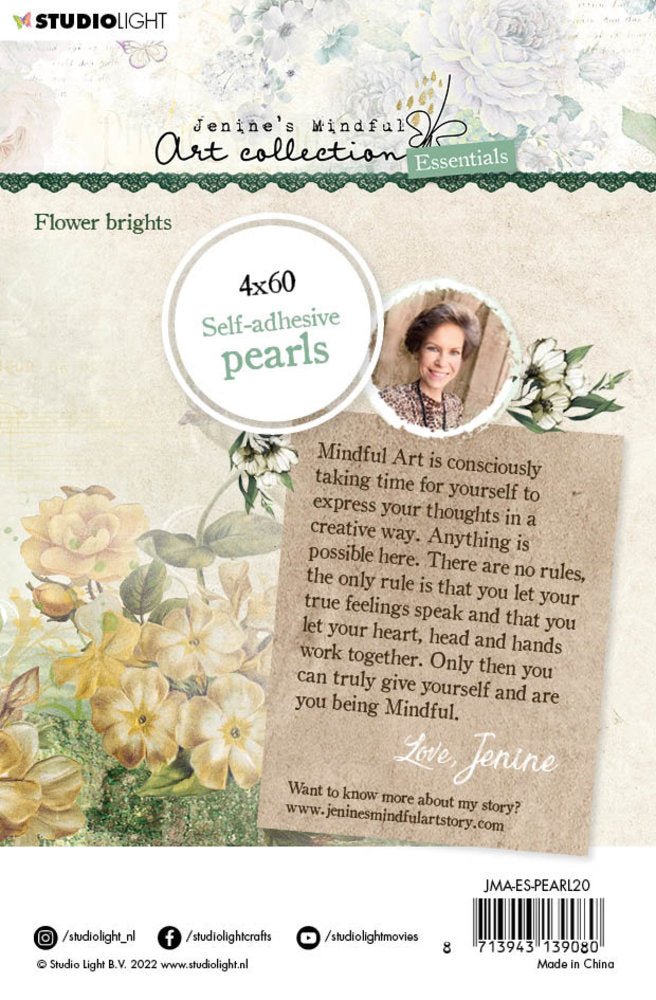 Selbstklebende Perlen Helle Blumen 240 Stück Essentials - Kidis Art