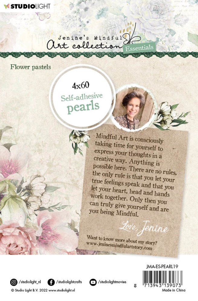 Selbstklebende Perlen Pastellblumen 240 Stück Essentials - Kidis Art