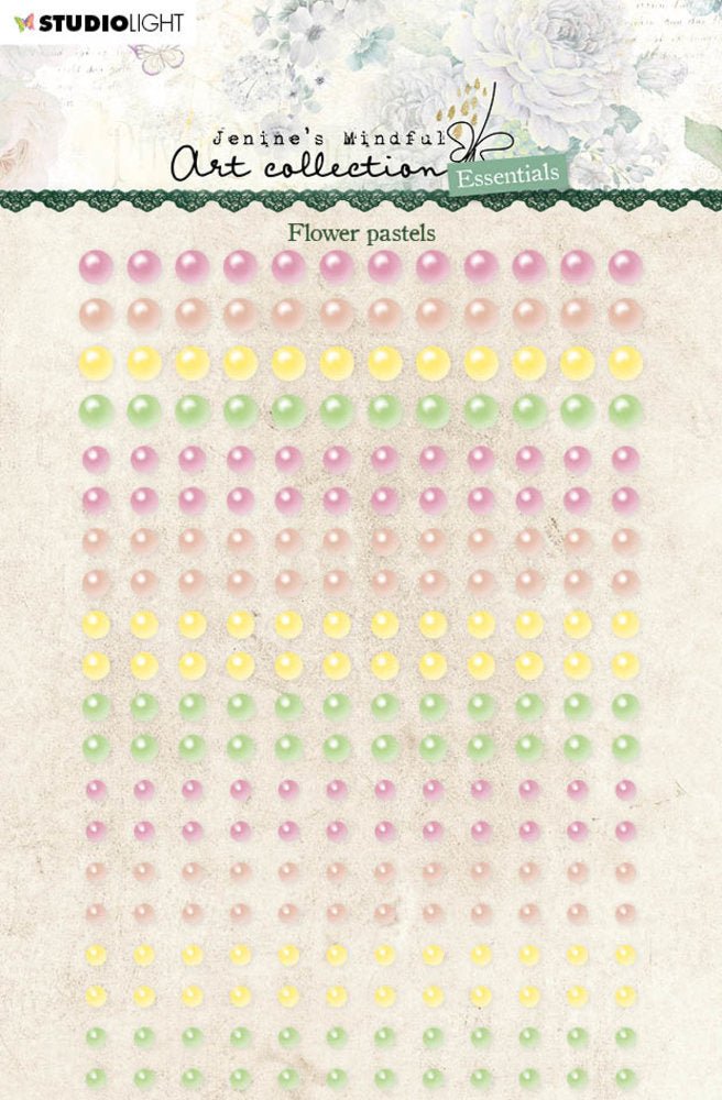 Selbstklebende Perlen Pastellblumen 240 Stück Essentials - Kidis Art