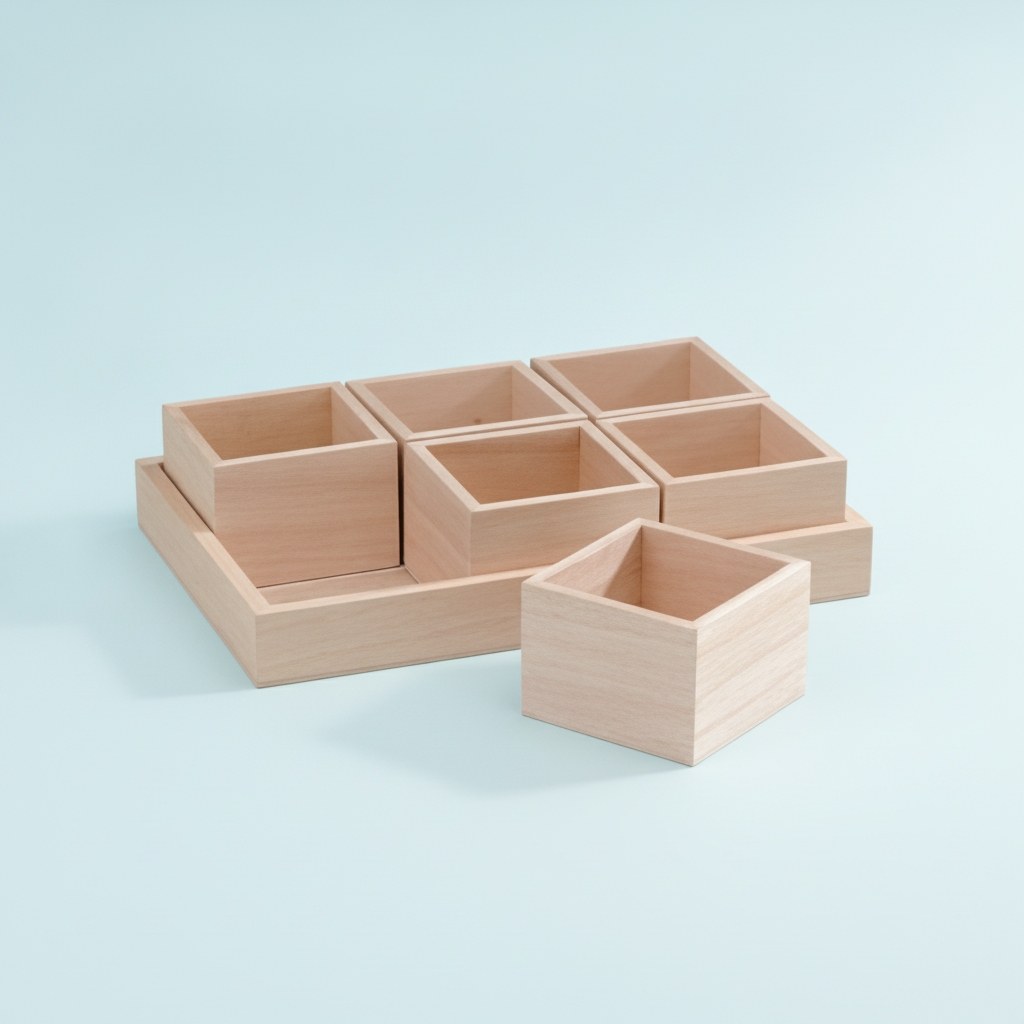 Setzkasten 7tlg 26,5x18,5x6cm FSC, Kiefernholz - Kidis Art