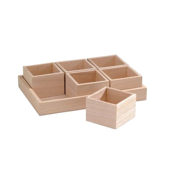 Setzkasten 7tlg 26,5x18,5x6cm FSC, Kiefernholz - Kidis Art