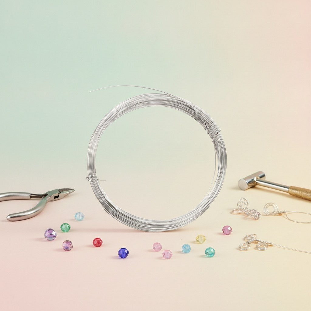 Glorex Silberdraht 1mm Spule, glänzendes Formdraht-Material für Schmuck & Floristik