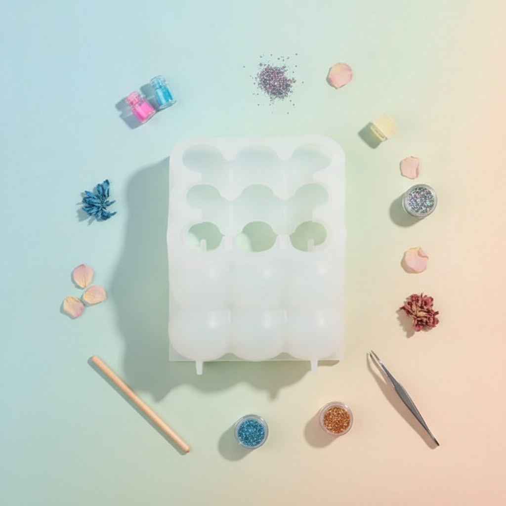 Silikon-Kerzengießform Bubble 5,5x5,5x6cm - Kidis Art