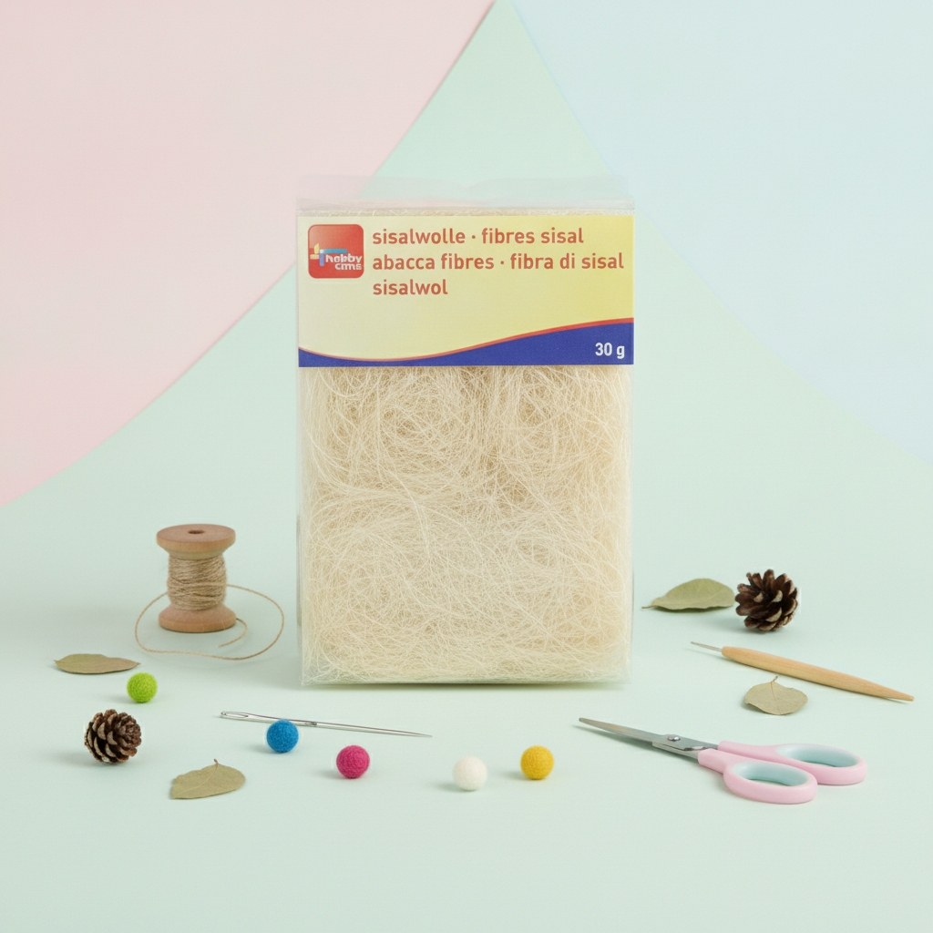 Sisalgras in Box 30g natur - Kidis Art