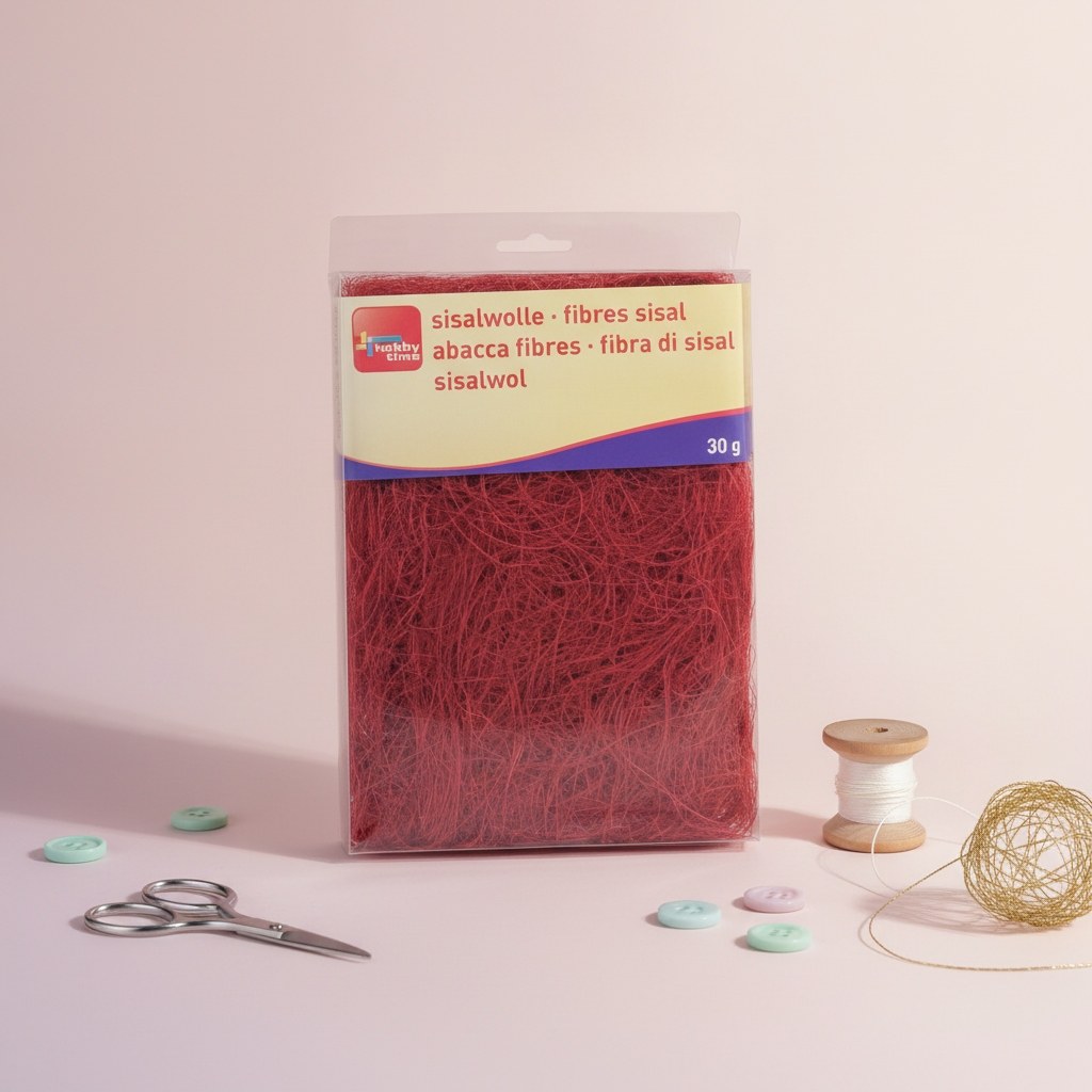 Sisalgras in Box 30g rot - Kidis Art